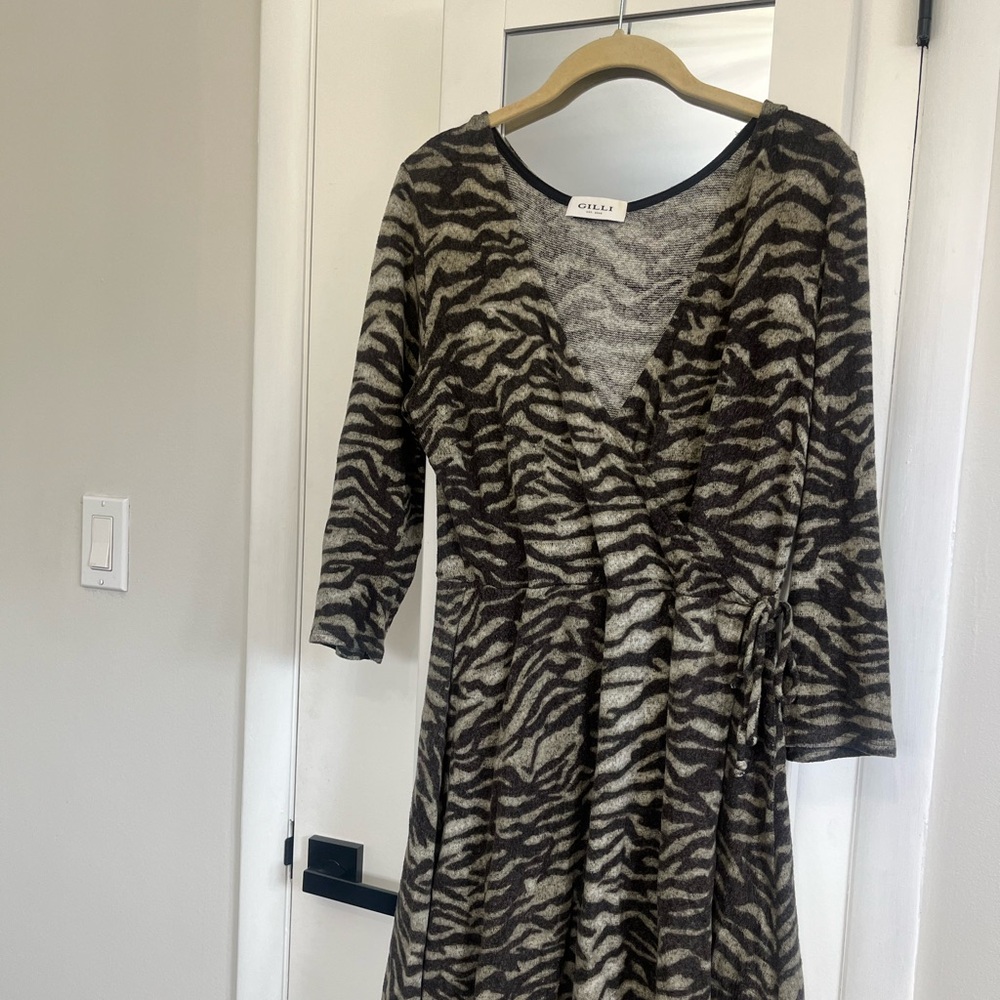 Animal print swing dress